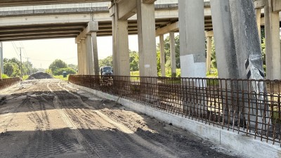 Image of construction activities on Broadway Avenue under US 301 (Photo July 2026)