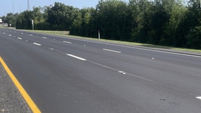 Image of newly paved northbound travel lanes on US 301 approaching I-75 (Photo July 2026)