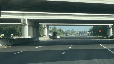 Image of newly paved travel lanes on US 301 under I-75 (Photo July 2026)