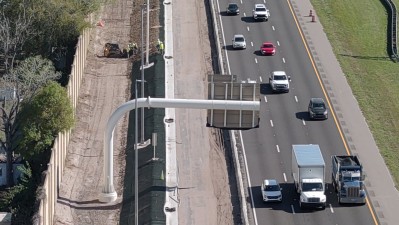 Image showing construction activities along westbound I-4 after SR 574 (MLK) entrance ramp (Photo March 2026)