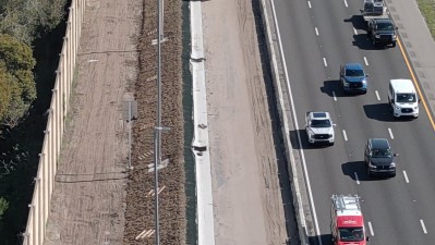 Image showing construction activities along westbound I-4 after SR 574 (MLK) entrance ramp (Photo March 2026)