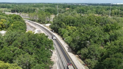 Image showing preliminary construction activities along eastbound I-4 approaching the ramps to I-75 (Photo May 2026)