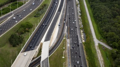 Westbound SR 60 widening from Spruce St/TIA to Memorial Highway (June 2025)