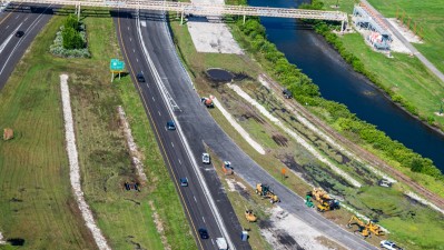 Westbound SR 60 widening from Spruce St/TIA to Memorial Highway (October 2023)
