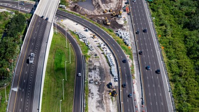Westbound SR 60 widening from Spruce St/TIA to Memorial Highway (October 2023)