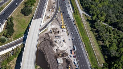 Westbound SR 60 widening from Spruce St/TIA to Memorial Highway (November 2023)