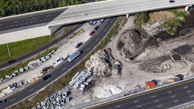 Westbound SR 60 widening from Spruce St/TIA to Memorial Highway (December 2023)
