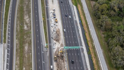 Westbound SR 60 widening from Spruce St/TIA to Memorial Highway (March 2024)