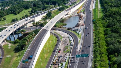 Westbound SR 60 widening from Spruce St/TIA to Memorial Highway (August 2023)