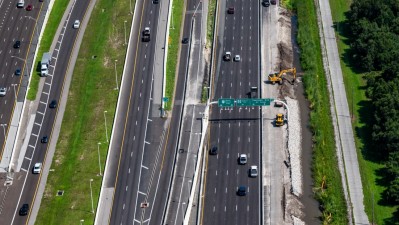 Westbound SR 60 widening from Spruce St/TIA to Memorial Highway (September 2023)