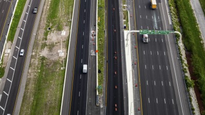 Westbound SR 60 widening from Spruce St/TIA to Memorial Highway (July 2025)