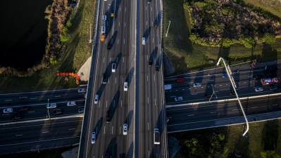 Image of northbound and southbound I-275 travel lanes over SR 60 (Memorial Hwy) Photo April 2026