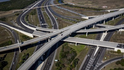 SR 60 (Memorial Hwy) at Tampa International Airport looking northeast (February 2026 photo)