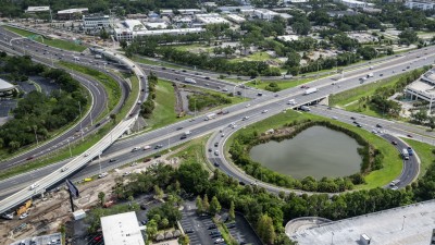Image showing the I-275 and SR 60 (Memorial Highway) interchange looking northeast (Photo June 2026)