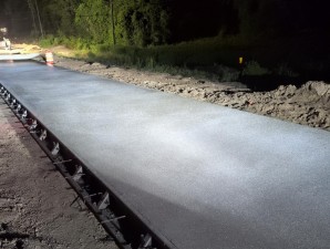Finished concrete roadway (8-5-2026 photo)