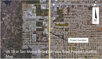 US 19 at San Marco Drive/Johnson Road Project Location Map