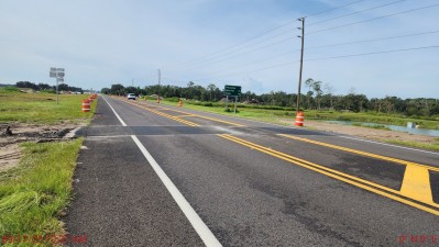 Pavement repair after installing a force main under the roadway (9-17-2025 photo)