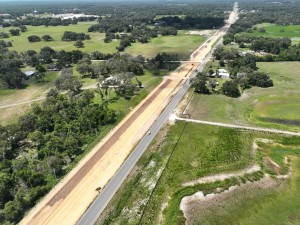 Looking northwest at US 301 widening work north of Trilby Road (6-17-2026 photo)