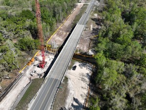 Bridge construction at the Withlacoochee River (3-19-2026 photo)