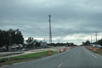 Looking south on US 301 at the cleared corridor on the east side, south of Trilby Road (12-9-2025 photo)