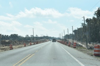 Looking south on US 301 at work on both sides of the highway (2-5-2026 photo)