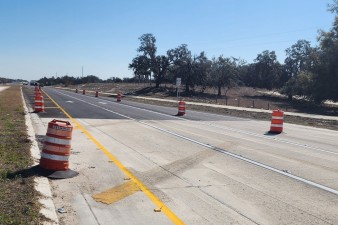 Traffic has been shifted on SR 50 east of US 301 (2-13-2026 photo)