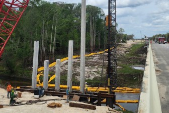 Bridge construction at the Withlacoochee River (3-16-2026 photo)