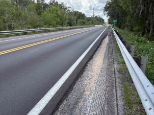 Shoulder pavement has been removed to be replaced by new asphalt (8-27-2026 photo)