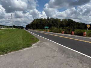 New asphalt has been paved on southbound SR 39 (8-27-2026 photo)