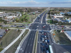 Looking east over SR 54 at Gunn Highway (1-13-2026 photo)