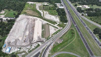 Aerial view showing I-4 Truck Parking Facility (August 2026)
