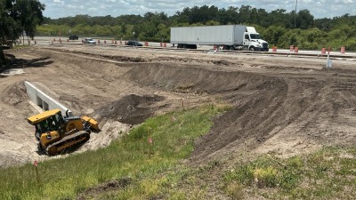 Image of subgrade work along I-4 ramps from County Line Road looking westbound (Photo June 2026)