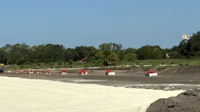 Image showing drainage structures at future I-4 truck parking facility in Hillsborough County (Photo July 2026)