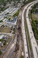 Looking north over I-275 from north of the 54th Avenue N interchange (4-15-2026 photo)
