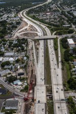 Looking north over I-275 between 50th Avenue N and the 54th Avenue N interchange (7-15-2026 photo)