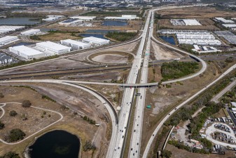 Looking north over I-275 at the Gandy Boulevard interchange (2-17-2026 photo)