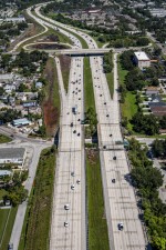 Looking north over I-275 at the 54th Avenue N interchange (9-15-2025 photo)
