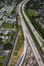 Looking north over I-275 at the recently reopened and rebuilt exit ramp to 54th Avenue N (9-15-2026 photo)