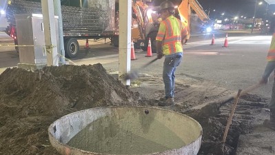 Image showing crews preparing for drill shaft installation at US 92 (Hillsborough Avenue) and N 15th Street in Tampa (Photo August 2026)