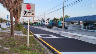 Looking northwest on Tyrone Boulevard Frontage Road (March 2026 photo)