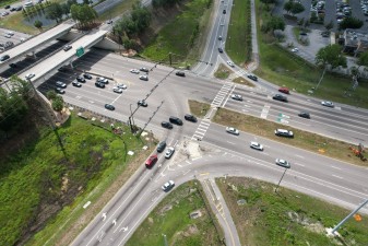 Before construction: Looking southeast where the Suncoast Trail crosses SR 54 (5-13-2026 photo)