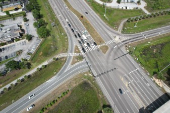 Before construction: Looking west where the Suncoast Trail crosses SR 54, west of SR 589 (5-13-2026 photo)