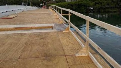 Decking and handrail on 62nd Ave S Bridge (May 2026 photo)