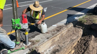 Crews prepare to install traffic detection (May 2026 Photo)