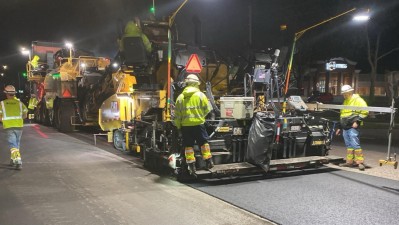 Paving operations along US 19 (April 2026 Photo)