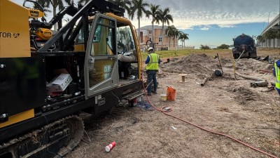 Crews prepare for reaming operations (February 2026 photo)