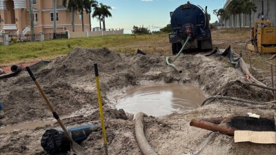 Dewatering pump operations (February 2026 photo)