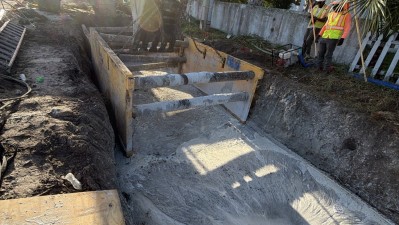 Crews place drainage structure (September 2026 photo)