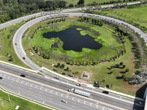Work along the interior of the westbound SR 52 entrance ramp onto southbound I-75 (6-17-2026 photo)