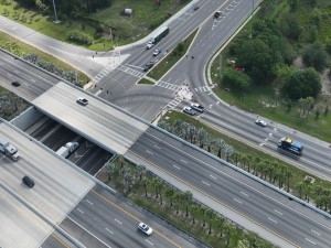 Work at the bottom of the northbound I-75 exit ramp to SR 52 (6-17-2026 photo)